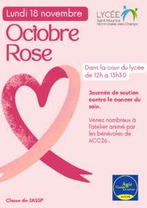 Octobre Rose au lyce lundi 18 novembre